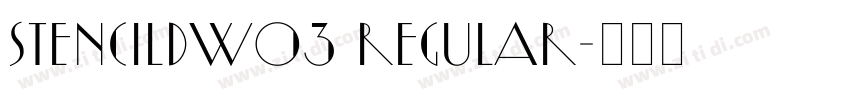 StencilDW03 Regular字体转换